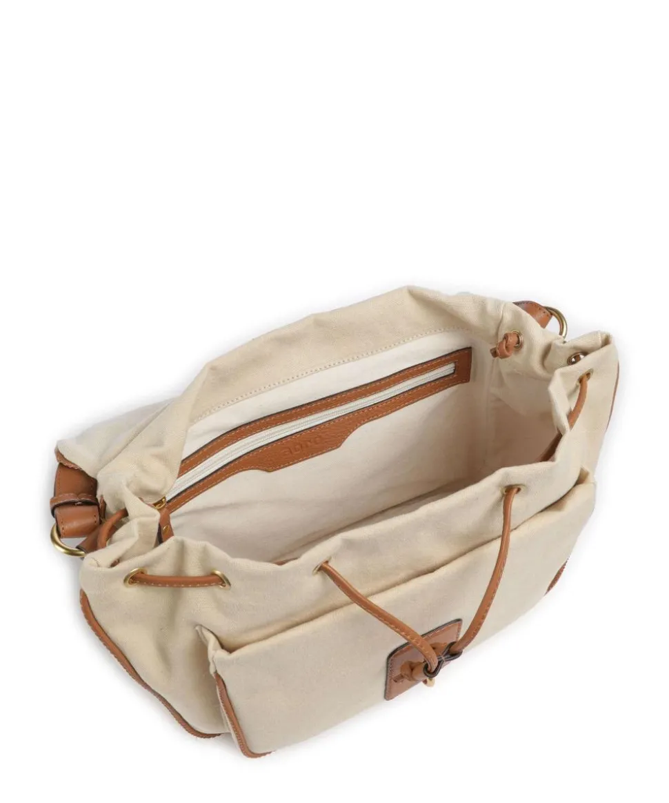Olana Star Saddle Beuteltasche Canvas beige/braun
