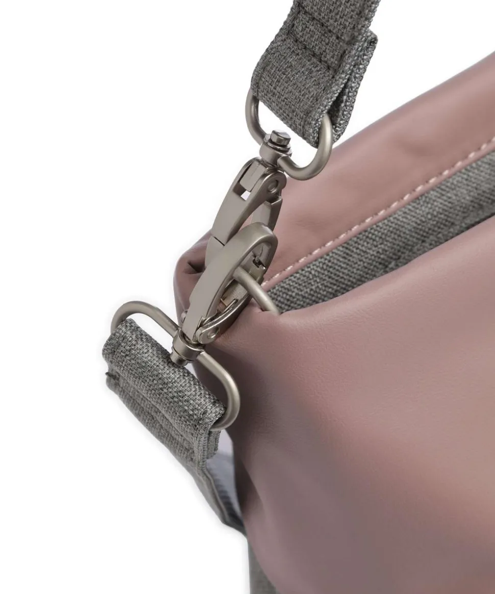 Olli OT12 Beuteltasche Polyester, Lederimitat grau/rosa