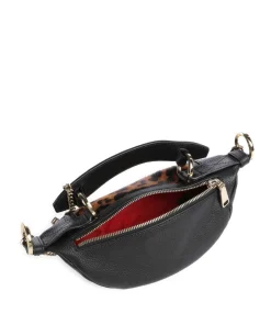 Origami Mini Handtasche genarbtes Rindsleder schwarz