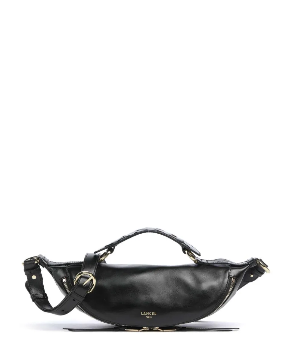 Origami S Umhängetasche fein genarbtes Rindsleder schwarz