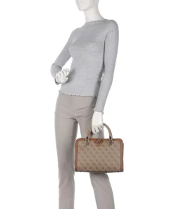 Orlina 4G Logo Handtasche Lederimitat braun