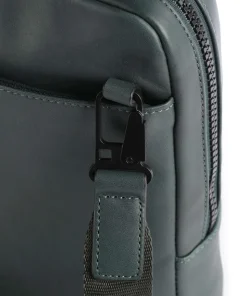 P16 Umhängetasche 10″ fein genarbtes Leder dunkelgrün