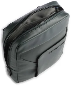 P16 Umhängetasche 10″ fein genarbtes Leder dunkelgrün