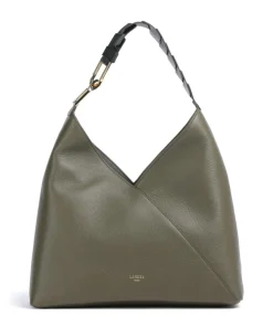 Pagode L Beuteltasche genarbtes Rindsleder khaki