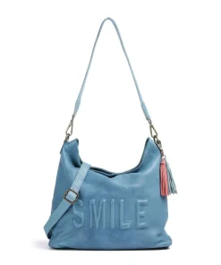 Paoliweg 2 Beuteltasche genarbtes Rindsleder blau