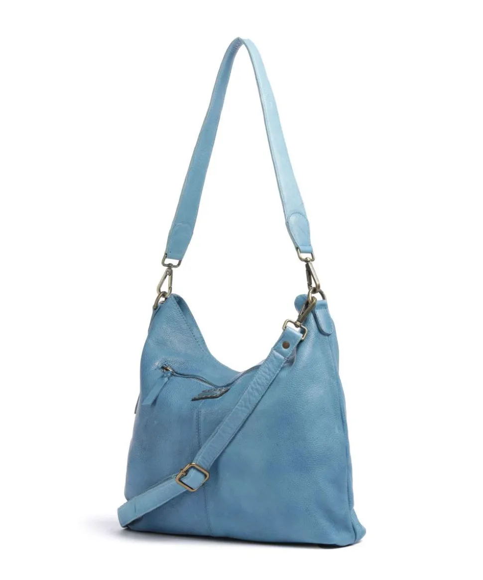 Paoliweg 2 Beuteltasche genarbtes Rindsleder blau