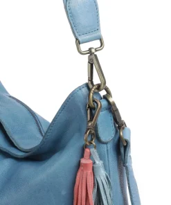 Paoliweg 2 Beuteltasche genarbtes Rindsleder blau