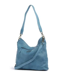 Paoliweg 2 Schultertasche genarbtes Leder blau