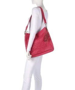 Paoliweg 2 Schultertasche genarbtes Leder pink