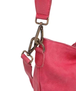 Paoliweg 2 Schultertasche genarbtes Leder pink