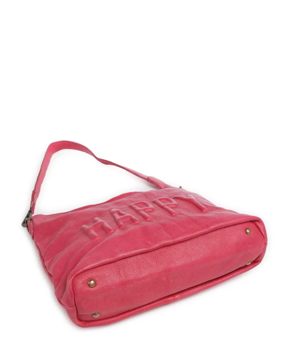 Paoliweg 2 Schultertasche genarbtes Leder pink