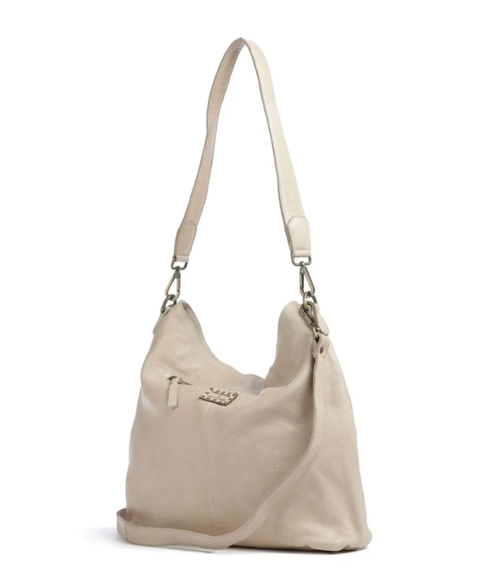 Paoliweg 2 Schultertasche genarbtes Leder beige