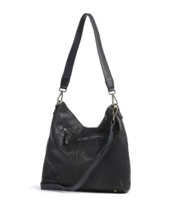 Paoliweg 2 Schultertasche genarbtes Rindsleder navy