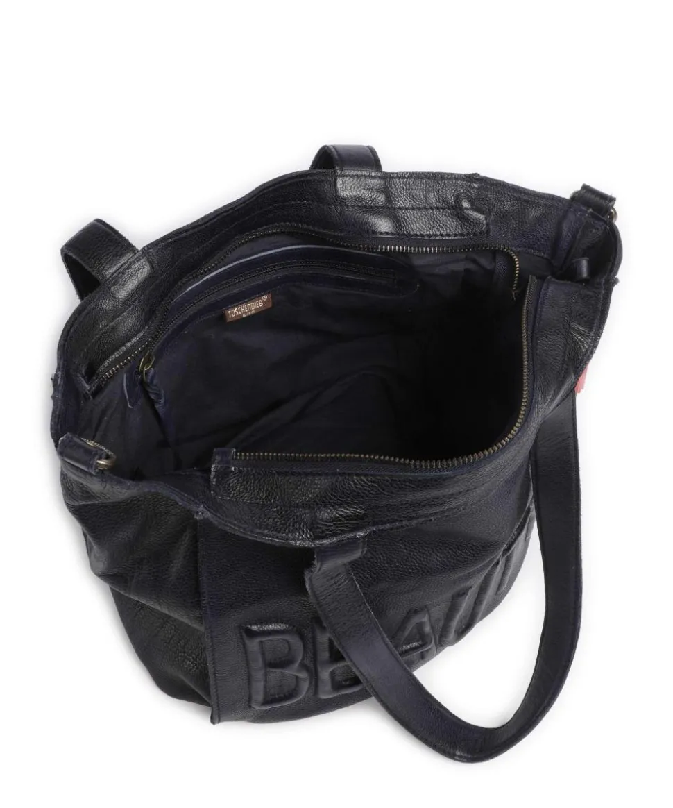 Paoliweg 1 Shopper genarbtes Rindsleder navy
