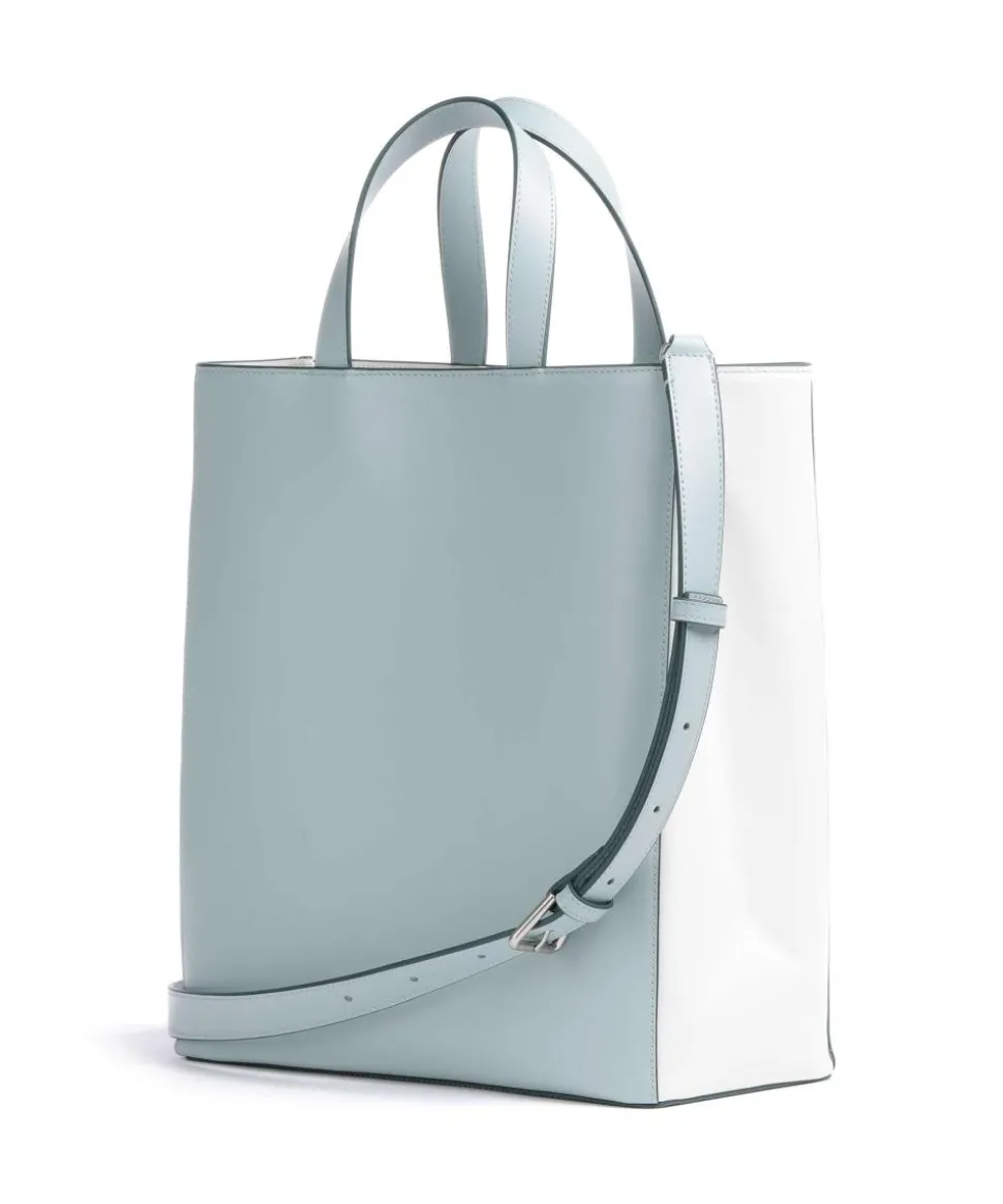 Paper Bag Carter M Handtasche glattes Leder hellblau