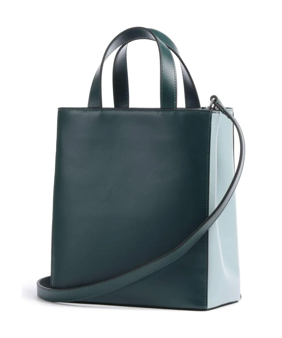 Paper Bag Carter S Handtasche glattes Leder dunkelgrün