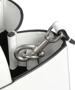 Paper Bag Logo Carter M Handtasche fein genarbtes Leder weiß