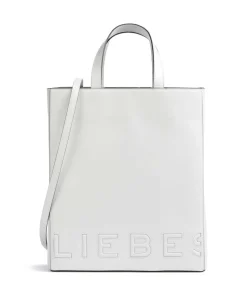 Paper Bag Logo Carter M Handtasche glattes Leder weiß