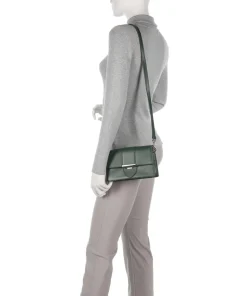 Paris Ily Umhängetasche fein genarbtes Rindsleder dunkelgrün