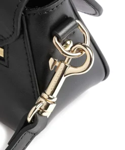 Paris Médaille Umhängetasche glattes Rindsleder schwarz