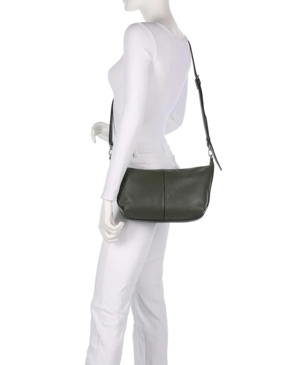 Paris Sheep Natural Schultertasche Schafsleder dunkelgrün