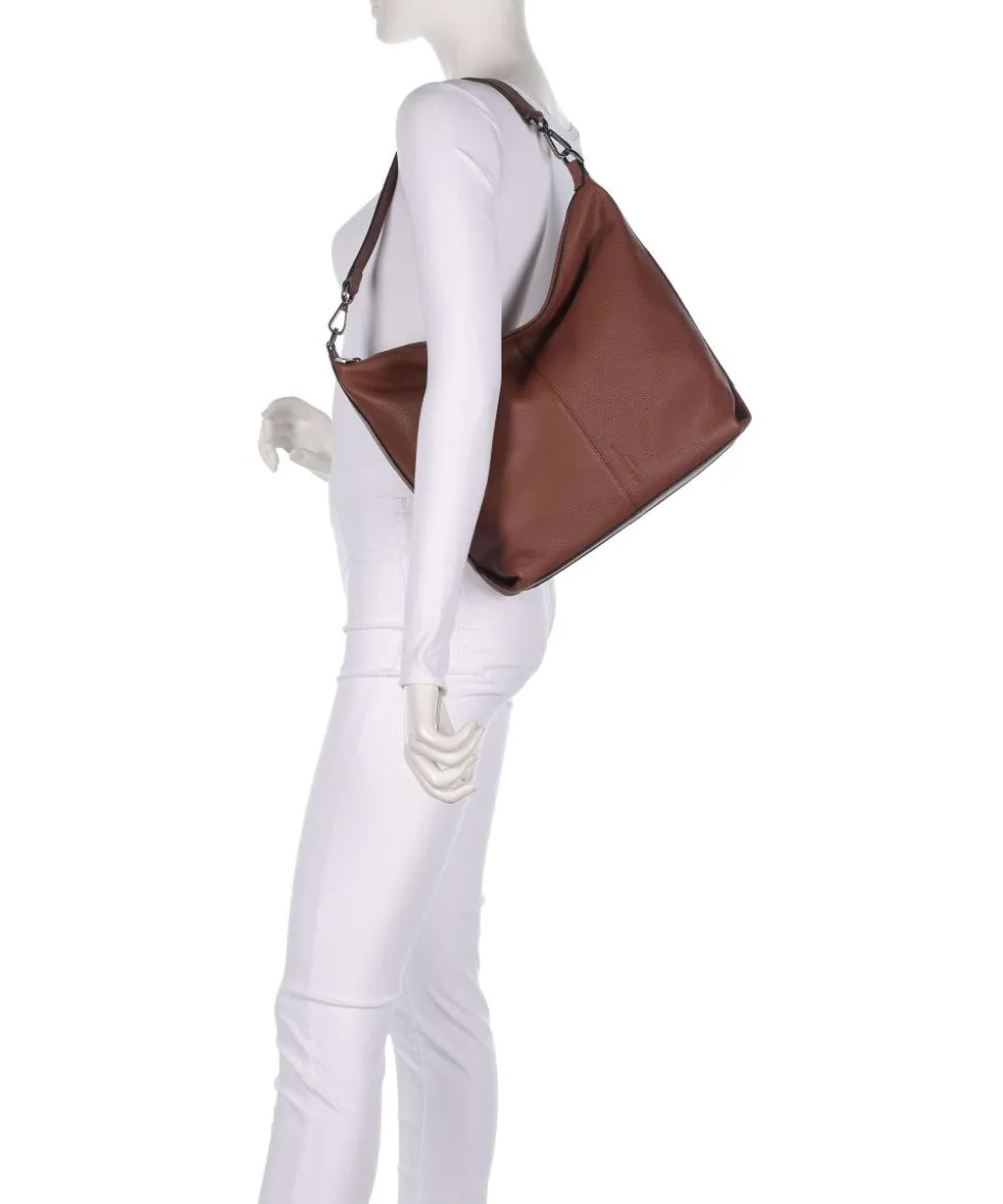 Paris Small Pebble M Beuteltasche genarbtes Rindsleder braun