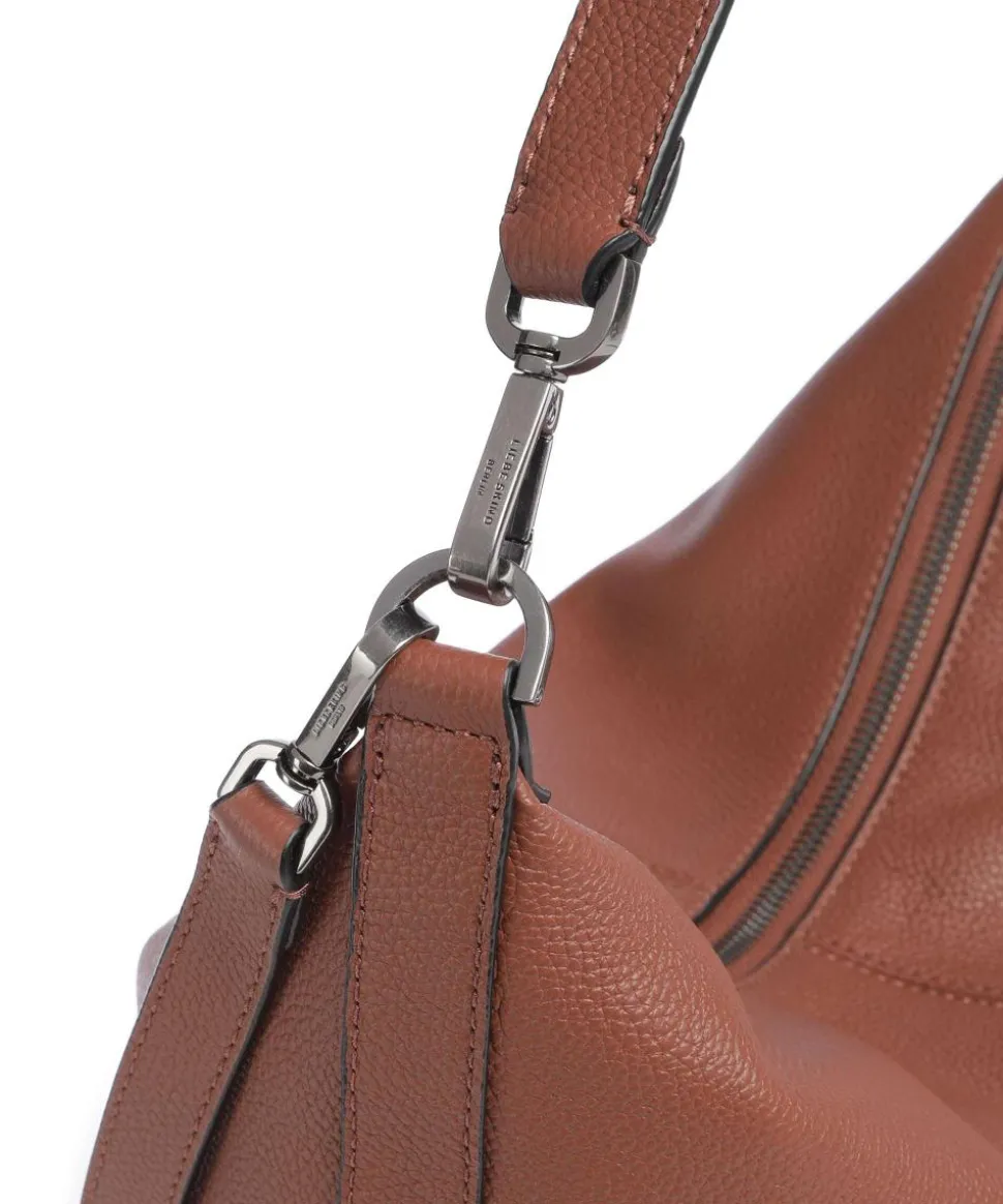 Paris Small Pebble M Beuteltasche genarbtes Rindsleder braun