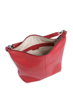 Paris Small Pebble M Beuteltasche genarbtes Rindsleder dunkelrot