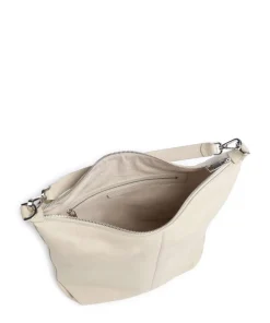 Paris Small Pebble M Beuteltasche genarbtes Rindsleder creme