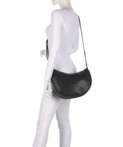 Pemberton Row Schultertasche genarbtes Rindsleder schwarz