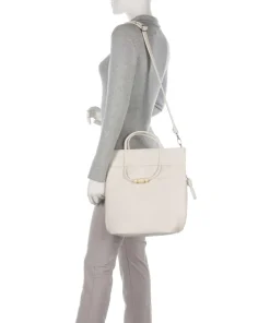 Perla PE120 Handtasche Lederimitat elfenbein