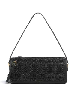 Pettria Schultertasche Bast schwarz