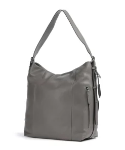 Philocalists Ally Beuteltasche genarbtes Rindsleder grau