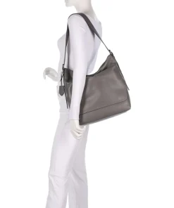 Philocalists Ally Beuteltasche genarbtes Rindsleder grau