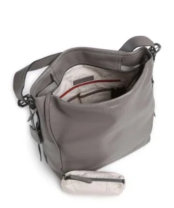 Philocalists Ally Beuteltasche genarbtes Rindsleder grau