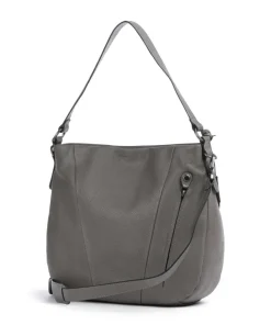 Philocalists Darling Beuteltasche genarbtes Leder grau