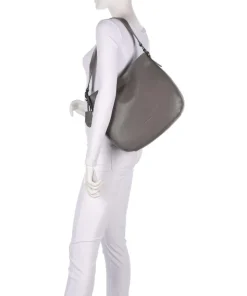 Philocalists Darling Beuteltasche genarbtes Leder grau