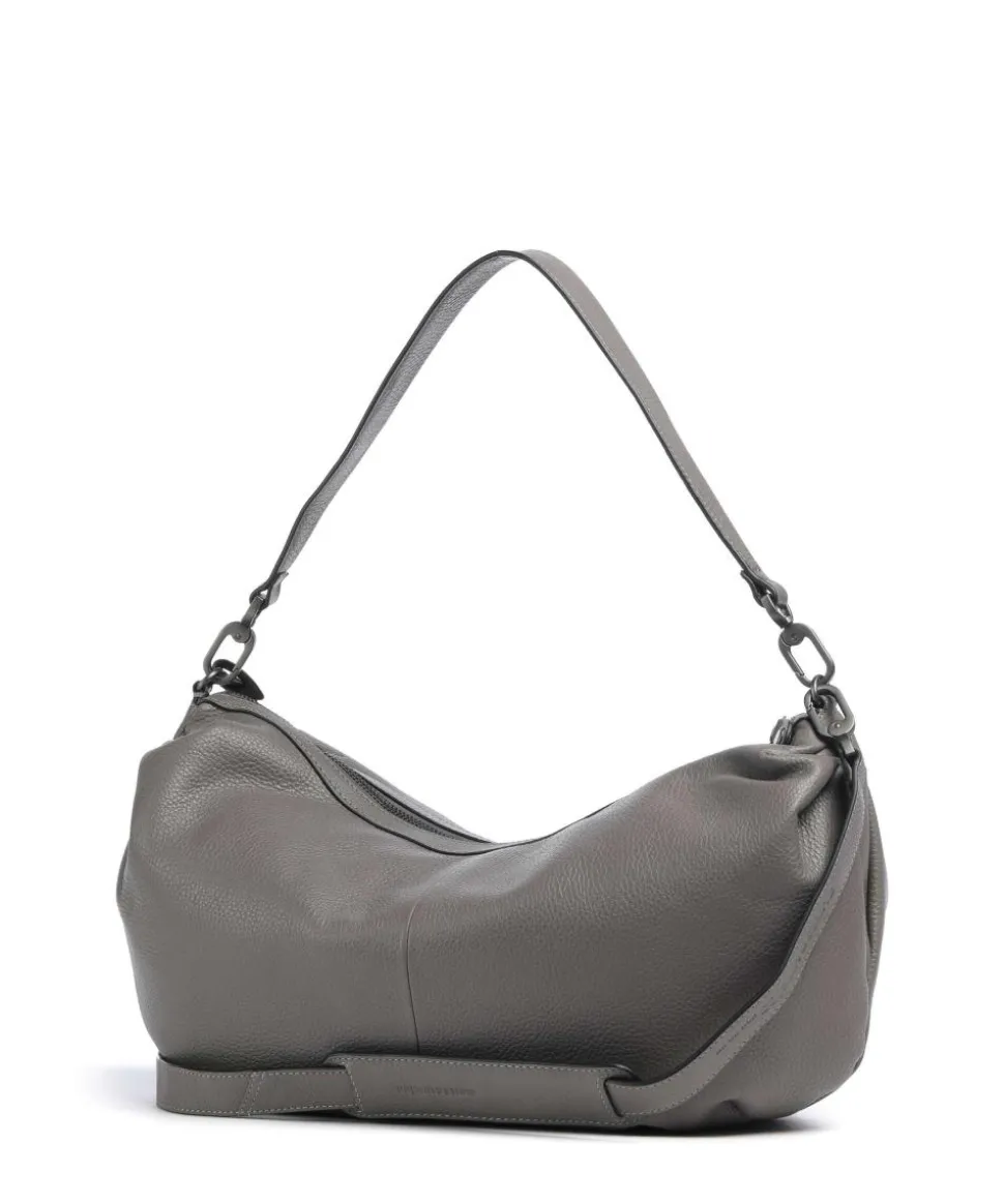 Philocalists Dewdrop Beuteltasche genarbtes Leder grau