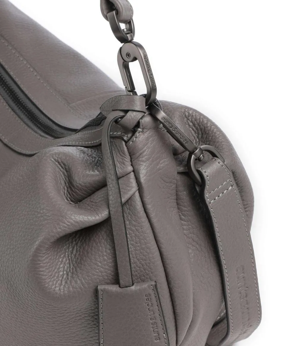 Philocalists Dewdrop Beuteltasche genarbtes Leder grau