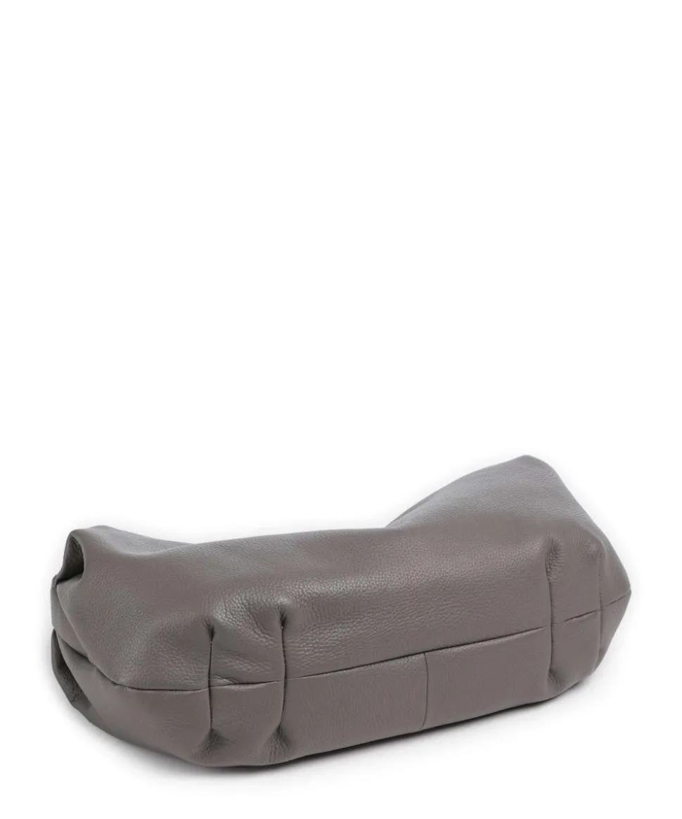 Philocalists Dewdrop Beuteltasche genarbtes Leder grau