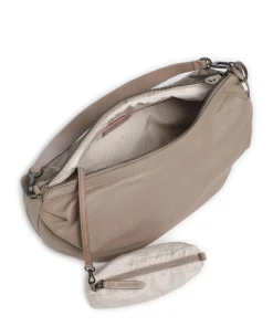 Philocalists Dewdrop Beuteltasche genarbtes Leder taupe
