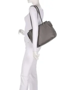 Philocalists Gorgeous Shopper genarbtes Leder dunkelgrau