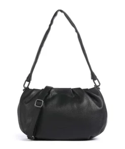 Philocalists Pearl Schultertasche genarbtes Leder schwarz