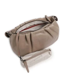 Philocalists Pearl Schultertasche genarbtes Leder beige