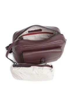 Philocalists Posh Umhängetasche genarbtes Leder bordeaux