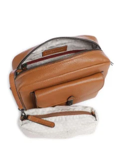 Philocalists Posh Umhängetasche genarbtes Leder braun