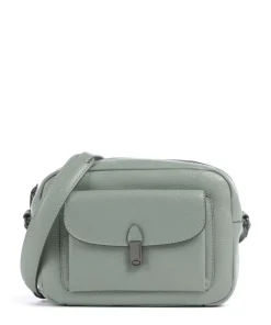 Philocalists Posh Umhängetasche genarbtes Leder graugrün