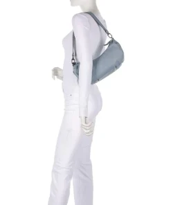 Philocalists Sparkle Beuteltasche genarbtes Leder hellblau