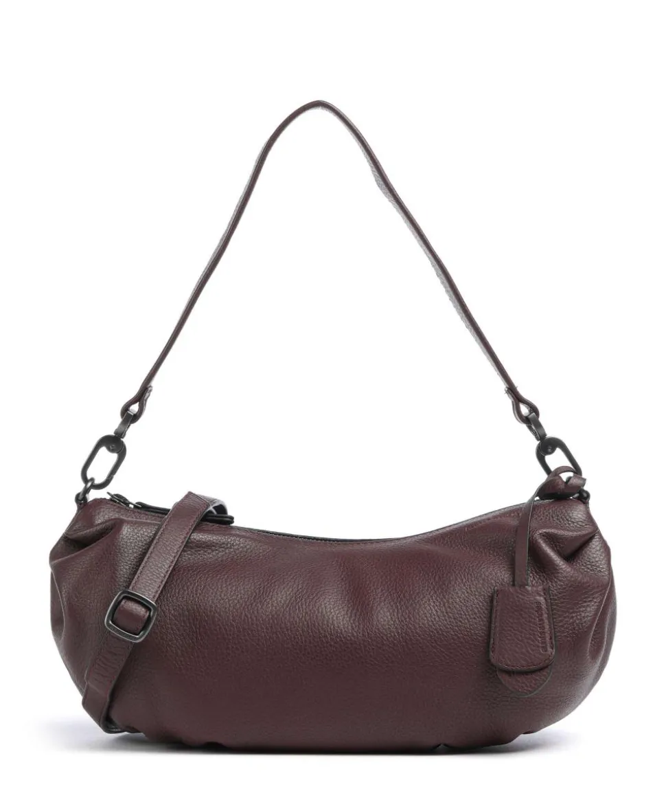 Philocalists Sparkle Beuteltasche genarbtes Leder bordeaux