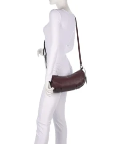 Philocalists Sparkle Beuteltasche genarbtes Leder bordeaux